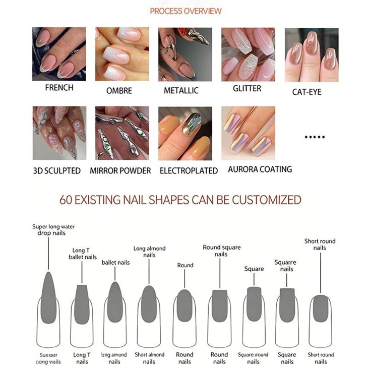 Gold Chrome Press On Nails factory