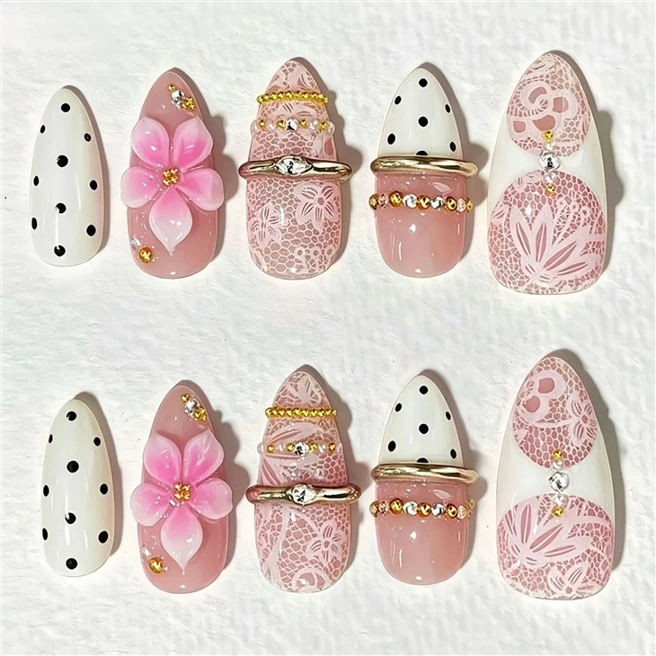 Handmade 3D Press On Nails