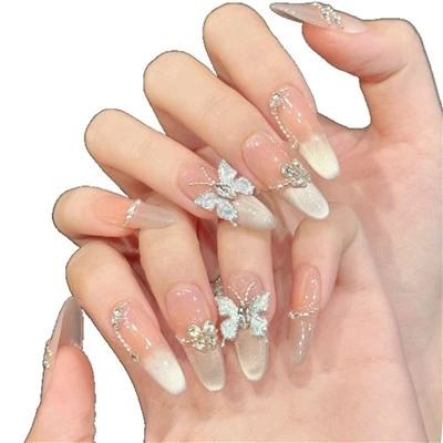 3D Butterfly Press On Nails