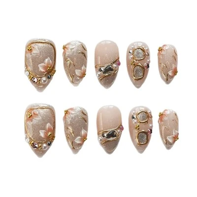3D Flower Press On Nails