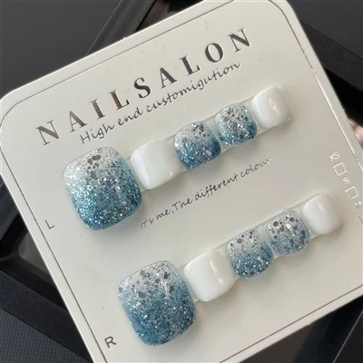 Glitter Toe Press On Nails