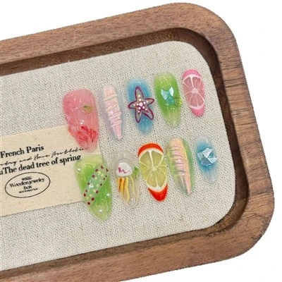 Reusable Almond Press‑on Nails