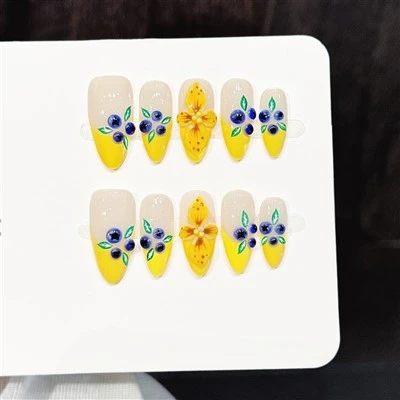 Summer Wild Berry Press‑on Nails
